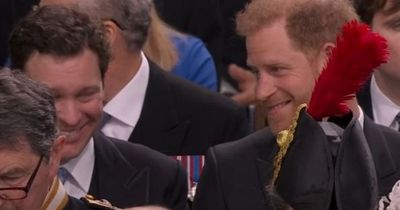 Lip reader reveals what Prince Harry said at coronation to Princess Eugenie's husband