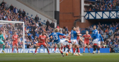 Todd Cantwell's Rangers vs Aberdeen winner from unique angle as stunning technique in full view