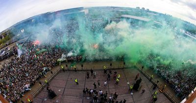 Police arrest man and woman during Celtic title party celebrations