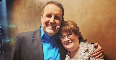 Susan Boyle and Peter Kay reunite after his 'hilariously brilliant show' in Glasgow