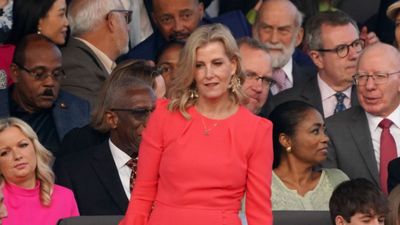 Duchess Sophie rocks fitted coral dress as she delights fans with dance moves at Coronation Concert