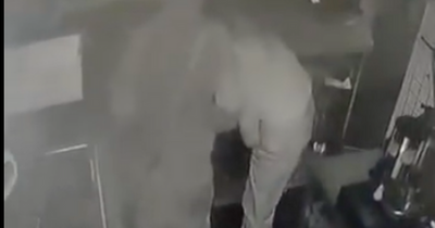 Fed-up Edinburgh cafe catch moment group smash front of eatery to steal wine