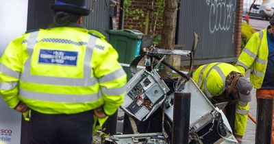 Cash machine destroyed and cars destroyed in 'explosion' in Bristol