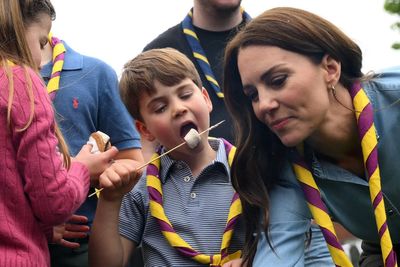 Prince Louis tries his hand at labouring as royals help renovate Scout hut