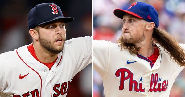 Spectator at Phillies-Red Sox game 'falls into Boston's BULLPEN shortly  after the first pitch