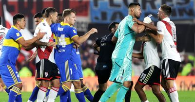 Former Man United goalkeeper Sergio Romero sparks mass brawl in River Plate vs Boca Juniors