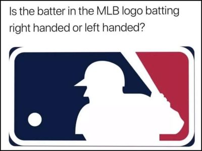 Is the batter right handed or left handed? MLB logo intrigues netizens