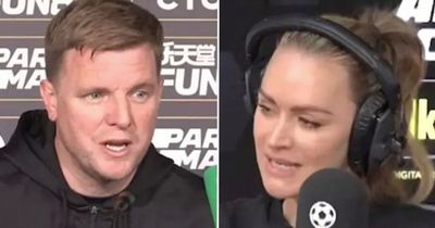 Laura Woods delivers perfect response to Eddie Howe’s Arsenal time-wasting rant