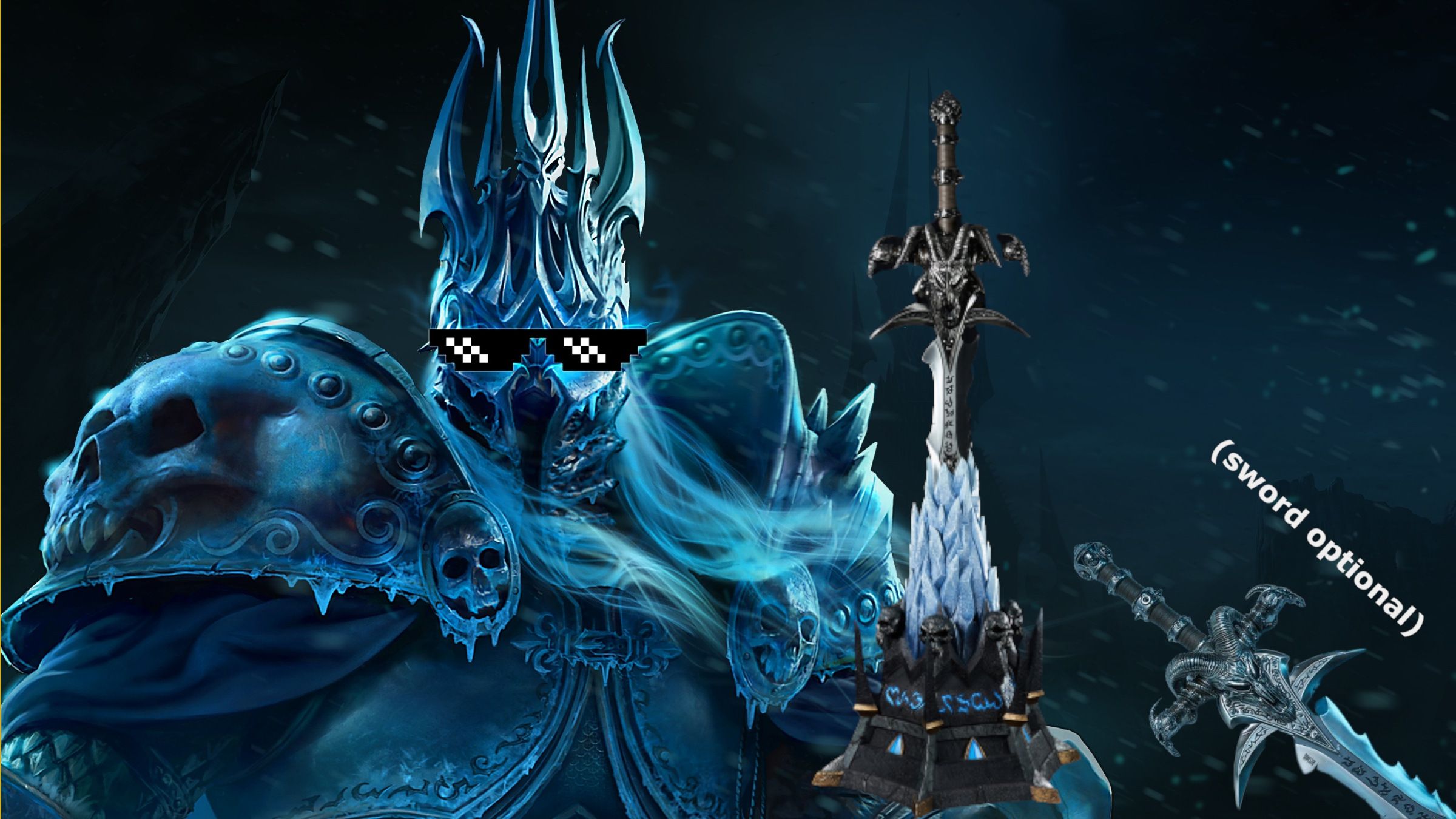 World Of Warcraft Frostmourne Sword Ice Pedestal Only