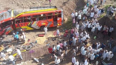 24 killed, 40 injured as bus falls from bridge in Madhya Pradesh’s Khargone; ex gratia announced