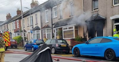 House fire closes Newport street