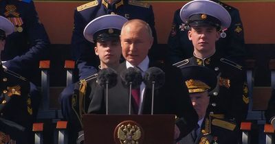 Vladimir Putin says Russia fighting 'real war' against West in huge Victory Day speech