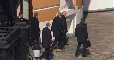 Vladimir Putin's nuclear briefcase spotted moments before declaring 'real war' with West