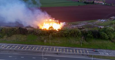 East Lothian firefighters tackle huge Dunbar blaze through the night