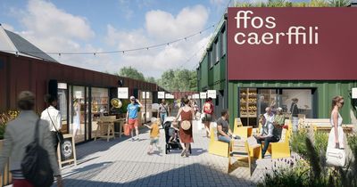 Work under way on new market for Caerphilly built from shipping containers