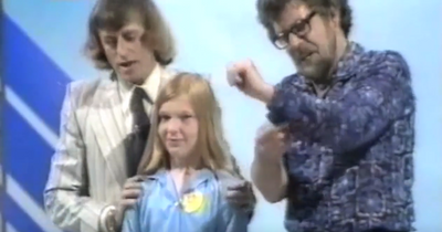 Creepy moment Jimmy Savile and Rolf Harris make sick joke about girl being 'safe' with them
