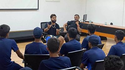 Rishabh Pant interacts with U-16 cricketers at National Cricket Academy