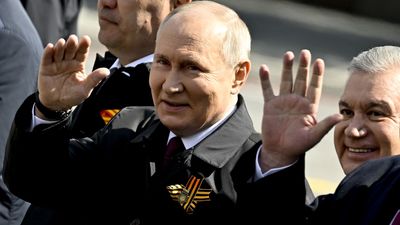 Putin slams "Russophobia" at scaled-back Victory Day parade