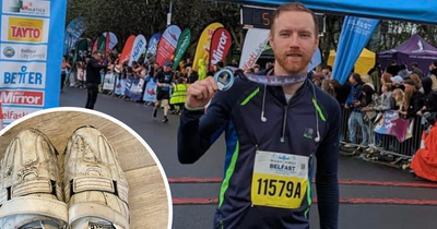 Irish relay runner aces full marathon wearing trainers that 'cost me a tenner'