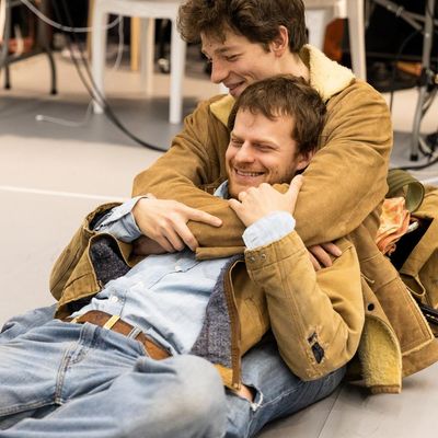 The cuddling cowboys ride again! Saddle up as Brokeback Mountain is staged with songs