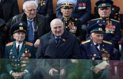 Belarus leader Lukashenko avoids stroll, skips lunch after Moscow parade