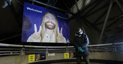 Graffiti icon unveils Sam Ryder Eurovision mural at Manchester Airport