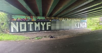 'Not my f***ing King' graffiti on Fallowfield Loop to be removed, council confirms