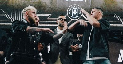 Jake Paul and Nate Diaz get physical in awkward face-off ahead of grudge fight