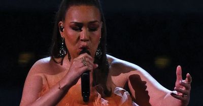 Rebecca Ferguson praised after emotional Eurovision performance in support of Ukraine