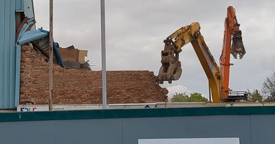 Demolition of Bearsden leisure centre caught on camera as building torn apart by diggers