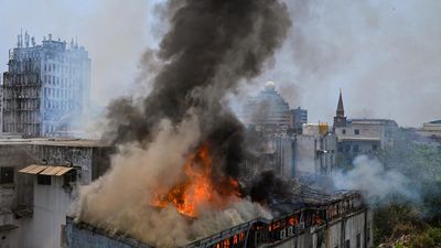 Fire erupts in building near Raj Bhavan in Kolkata