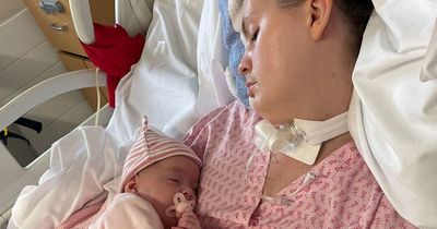 Mum left 'trapped in her own body' by brain tumour had baby while in coma