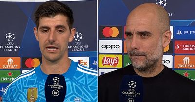 Pep Guardiola agrees with Thibaut Courtois after Real Madrid and Man City battle to draw