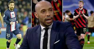 Thierry Henry forgets Lionel Messi and Arsenal legends with remarkable Kevin De Bruyne praise