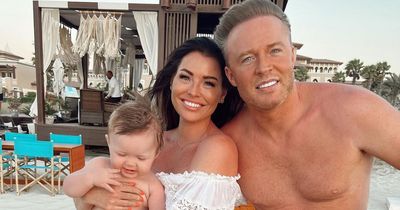 Jess Wright reveals scar from health scare as she wears swimsuit on holiday with baby son