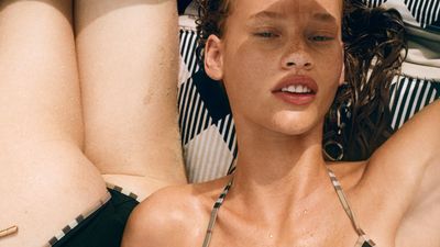 ‘An ode to escapism’: Burberry hits the beach with signature-check swimwear collection