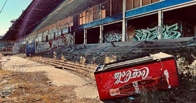 Inside abandoned 24,000-capacity UK stadium now left as graffiti-filled decrepit ruin