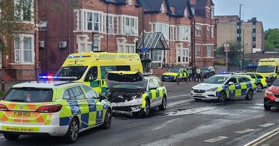 Nottinghamshire Police statement as crash between ambulance and car closes Mansfield Road