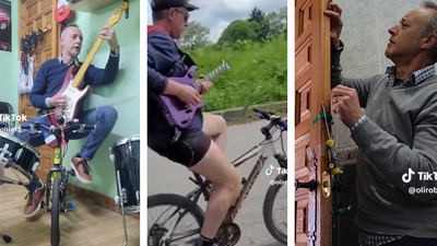 Watch this Metallica fan play Master Of Puppets using every 'instrument' imaginable, including straws, bananas and, er, a toilet door