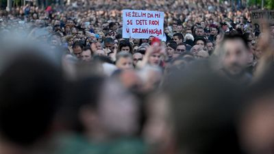 ‘Glorifying violence’: Serbian protesters blame mass shootings on shock reality TV shows