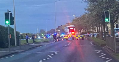 Busy road closed after 'horror crash' in Edinburgh as police cordon off scene