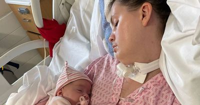Woman whose brain tumour burst vows to return home to baby born while she was in coma