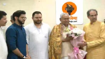 Lok Sabha Election 2024: Nitish Kumar, Tejashwi Yadav meet Uddhav Thackeray in Mumbai