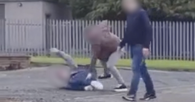 Victim shouts 'my leg's broken' in footage of sickening attack on Lanarkshire street
