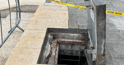 Mystery after man seen emerging from underground hatch at harbourside