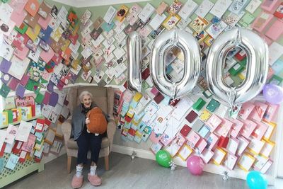 Care home resident, 100, ‘spoiled rotten’ after receiving 345 birthday cards