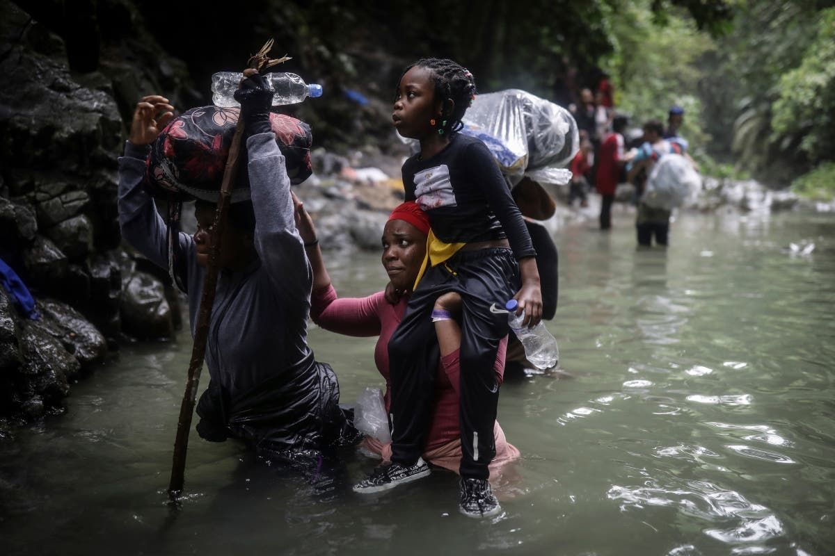 Migrants Crossing Dense Darien Jungle At