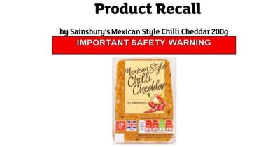 Sainsbury's recall packs of Mexican-style chilli cheddar over Salmonella fears