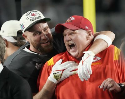 Andy Reid joked that nobody listens to Travis and Jason Kelce’s podcast while discussing his appearance