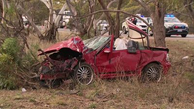 Driver of suspected stolen luxury car seriously injured in crash at Monarto South